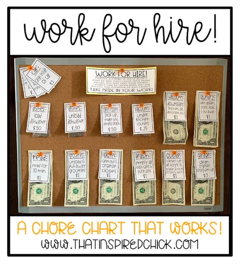 2nd Grade Chore Chart, Parent Chore Chart, Chore Chart Bulletin Board, Chore Chart System, Chore List With Allowance, Big Family Chore Chart, Chores Money Board, Chores For Money Chart, Chore Charts With Money