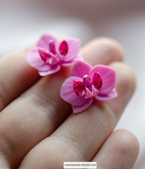 Delicate Wedding, Pink Orchids, Original Gifts, Earrings Inspiration, Earrings Flower, Design Flower, Flower Accessories, Pink Earrings, Flower Jewelry