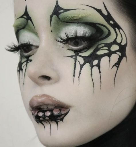 Cybersigilism Makeup, Cybergoth Makeup, Funky Makeup, Tattoo Makeup, Drag Make-up, Punk Makeup, Face Art Makeup, Graphic Makeup, Rave Makeup