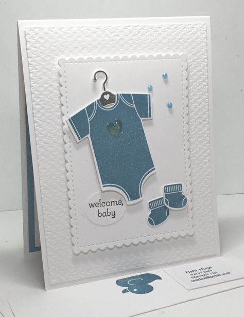 Stampin Up Cutest Onesie, Stampin Up Baby Shower Cards, Welcome Baby Cards Handmade, Baby Shower Cards Handmade, Hospital Ideas, Welcome Baby Cards, Baby Congratulations Card, Baby Cards Handmade, Cards Homemade