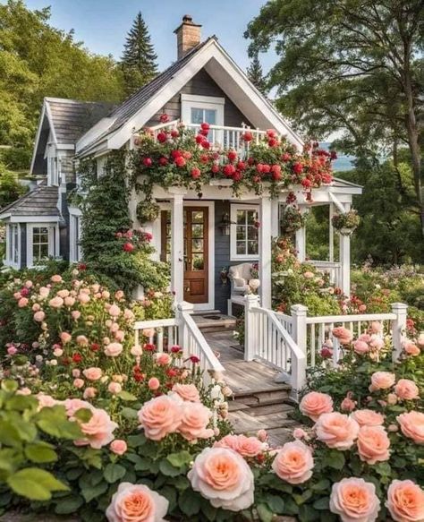 🌹❤️⚘️🩷🌹❤️⚘️🩷🌹❤️⚘️ Vintage House Exterior, Cute Small Houses, Swedish Houses, Cute Cottages, Storybook House, Beautiful Small Homes, Storybook Homes, Tiny House Community, Cottage Exterior