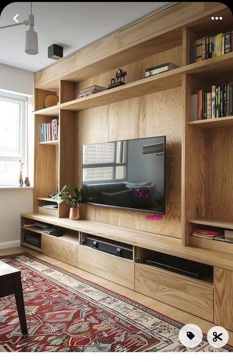 Small Built In Tv Wall Unit, Tv Wall Cabinets Living Room, Tv Unit With Book Storage, Tv And Bookshelf Wall, Media Bookshelf, Tv Unit With Book Shelf Modern, Tv And Bookcase Wall, Living Room Storage Wall, Wall Cabinets Living Room