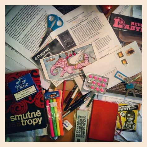 messy table in the morning (still life with pink pills) Messy Table, Cluttered Bedroom, Messy Life, Table Background, Messy Room, Andy Warhol, Dream Room, In The Morning, The Morning