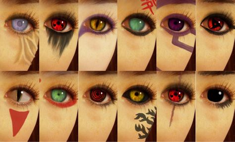 Amazing contact lenses :D from Naruto Cool Contacts, Vampire Eyes, Kekkei Genkai, Naruto Eyes, Mina Ashido, Halloween Contact Lenses, Halloween Contacts, Art Makeup, Naruto Cosplay