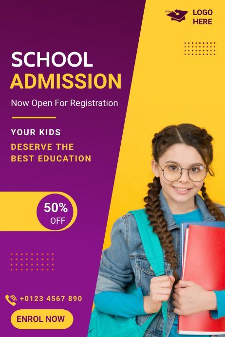 Education Banner Design Ideas, Back To School Design Graphic, School Advertising Poster Ideas, School Banner Design Ideas, School Admission Poster Design, Educational Banner, Class Poster Design, School Ads, School Advertising