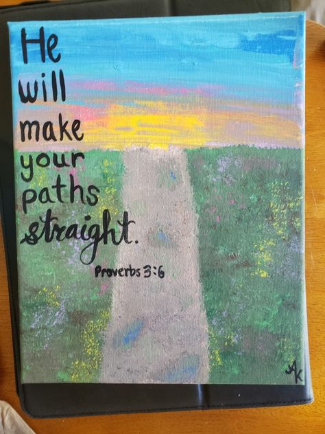 Biblical Canvas Paintings, Canvas Painting Ideas Scripture, Faith Acrylic Painting, Canvas Christian Painting, Christian Paint Night Ideas, Bible Quote Painting, Christian Paintings On Canvas Easy Aesthetic, Bible Verse Acrylic Painting, Bible Verses Paintings