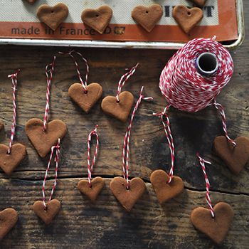 I make Christmas ornaments to give as gifts every year, and this year – spoiler alert, friends and family! – I’ll be making these cinnamon applesauce hearts. I love their sweet, rustic style; I love the smell of cinnamon and cloves;  and I really love how easy ... Family Christmas Gift Ideas, Christmas Fireplace Mantels, Cinnamon Ornaments, Icicle Christmas Lights, Pin It Button, Boughs Of Holly, Ornament Garland, Decorate For Christmas, Christmas Decorations For Kids