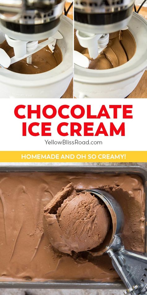 Chocolate Custard Recipe, Kitchen Aid Ice Cream Recipes, Kitchen Aid Ice Cream, Homemade Chocolate Ice Cream, Ice Cream Recipes Machine, Custard Ice Cream, Chocolate Ice Cream Recipe, Ice Cream Maker Recipes, Chocolate Custard