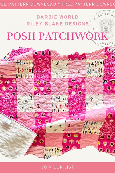 Looking for an incredibly quick and efficient pattern? Fabric requirements lay-out exactly what you will need to make your own modern patchwork quilt. Barbie Quilt, Strip Piecing, Lay Out, Modern Patchwork, Childrens Quilts, Free Quilting, Patchwork Quilt, Pattern Fabric, Quilt Patterns Free