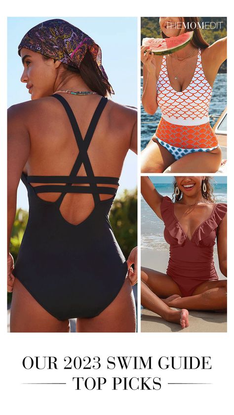 DIVE IN! OUR GUIDE TO THE BEST 1-PIECE SWIMSUITS, UPDATED | Our 2023 swimwear guide has the best 1-piece swimsuits out there, & it's freshly updated! Bright colors or classic black? Plus size? Postpartum? We cover all the bases. | #TheMomEditSwim #SwimGuide #Swimwear #Swimsuits #BathingSuits #OnePieceSwimsuit #PlusSizeSwimsuit #PostpartumSwimsuit #FloralBathingSuit #GinghamSwimsuit #BrightSwimwear #WhiteSwimsuit #BlackSwimsuit #CuteSwimsuits #BestSwimsuits #HalterSwimsuit #RibbedSwimsuit Women’s Bathing Suit Ideas, Mom Bathing Suit, Women’s Swimwear, Bathing Suit 2024, Swimsuit Over 40, Best Bathing Suits, Women’s One Piece Swimsuit, 2024 One Piece Swimsuit, Swimwear For Women