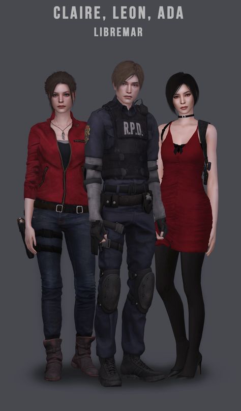 Leon Sims 4 Cc, Arthur Morgan Sims 4, Leon Sims 4, Ada Wong Sims 4 Cc, Sims 4 Cc Short Hair Female Alpha, Sims 4 Resident Evil Cc, Clair Redfield, Drew Outfits, Sims4 Mod