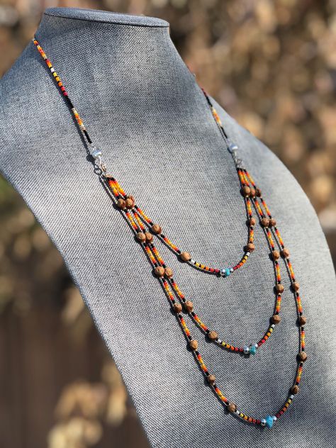 Southwestern Adjustable Jewelry With Colorful Beads, Artisan Multi-strand Jewelry With Spacer Beads, Festival Heishi Beaded Chain Jewelry, Bohemian Jewelry With Colorful Heishi Beads, Southwestern Brown Jewelry With Colorful Beads, Artisan Multi-strand Beaded Chain Jewelry, Brown Heishi Beads Jewelry With Tiny Beads, Bohemian Jewelry With Round Heishi Beads, Southwestern Multi-strand Beaded Necklaces