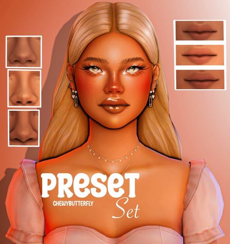 preset set ♥ | Patreon Sims 4 Cc Lip Presets Female, Chewybutterfly Sims 4, Sims 4 Cc Cas Presets, Ts4 Cc Maxis Match Presets, Sims 4 Cc Genetics Presets, Sims4 Presets Cc, Ts4 Cc Patreon Presets, Sims Face Cc Free, Ts4cc Maxis Match Skin