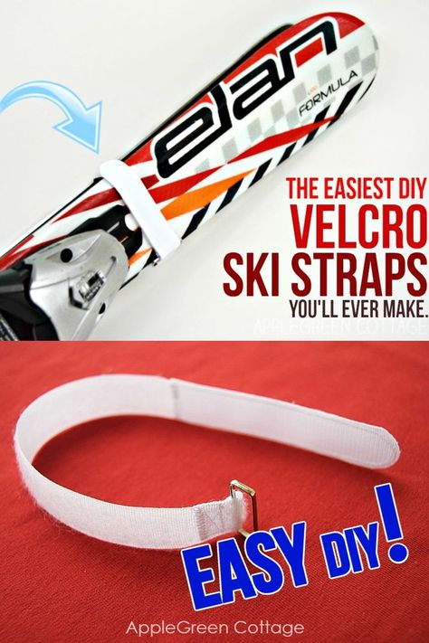 Velcro straps you can make yourself, and that the easiest way! These diy straps with velcro are both reusable and durable, adjustable in length and super quick to make. You can use them as cable tidy, as diy ski straps, to bundle and carry your skis, or for any other home use: to keep cables tied up, to nicely bundle cables when travelling, or keep jumper cables neat in your car trunk. Ski Travel, Cable Tidy, Sewing Projects Free, Popular Crafts, Sewing Bags, Sewing Tutorials Free, Ski Holidays, Travel Diy, Car Trunk