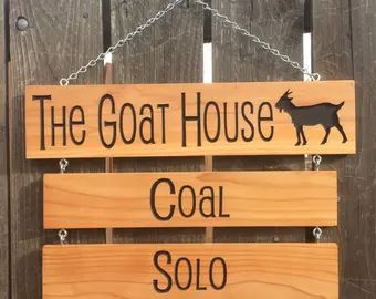 Hay Farm, Goat House, Chicken Coop Signs, Goat Barn, French Signs, Animal Name, Barn Signs, Name Boards, Cute Goats