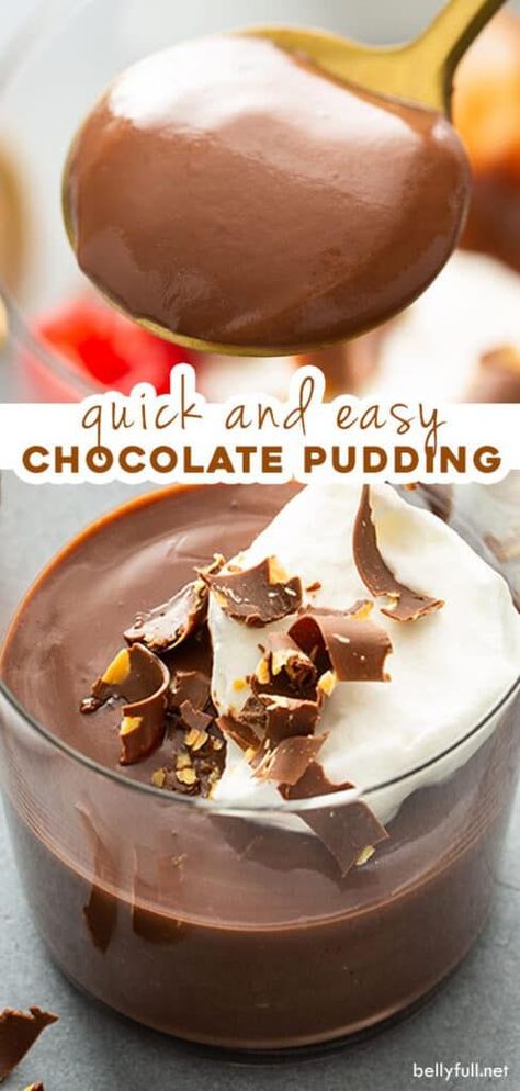 Chocolate Pudding For One, Homemade Cook And Serve Pudding, Homemade Pudding Chocolate, Chocolate Pudding Homemade, Easy Puddings Quick, How To Make Chocolate Pudding Easy, Chocolate Pudding Recipe Easy, Best Chocolate Pudding Recipe, Easy Chocolate Pudding Desserts