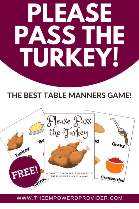 Table Manners For Kids, Daycare Thanksgiving, Manners Preschool, Manners Activities, Good Table Manners, Love Children Quotes, Fun Thanksgiving Games, Teaching Thanksgiving, Cranberry Thanksgiving