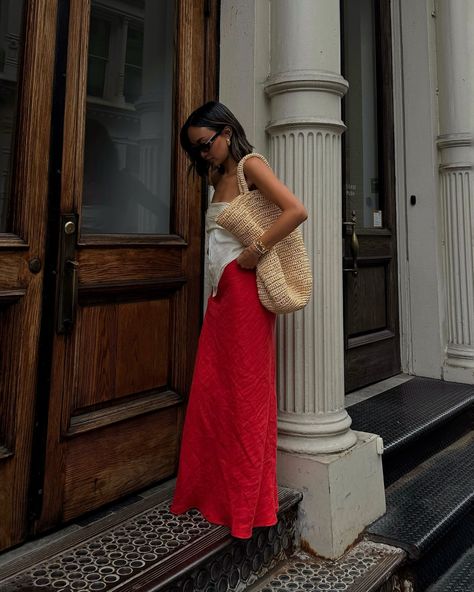 VRG GRL | Our Ena Maxi Skirt in Chilli is always a bold move. | Instagram Vrg Grl, Everyday Fashion, Maxi Skirt, Wardrobe, Skirt, On Instagram, Clothes, Instagram