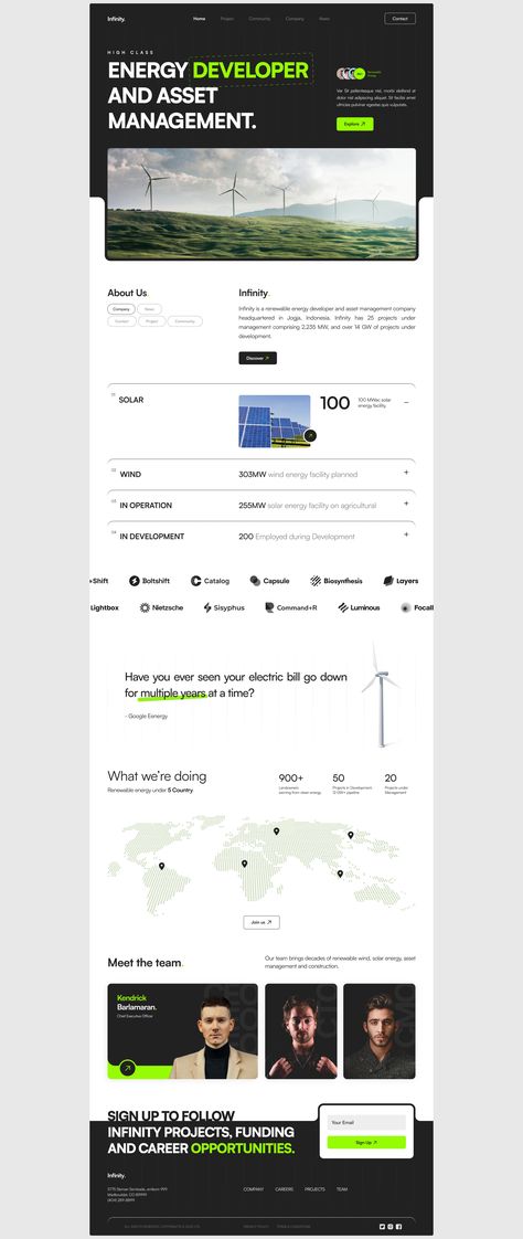 Renewable Energy - Landing Page — UI Kits on UI8 2024 Website Design, Blog Page Web Design, Blog Ui Design, Modern Web Design Inspiration, Services Page Design, Product Infographic Design, Latest Website Design, Solar Website, Modern Ui Design
