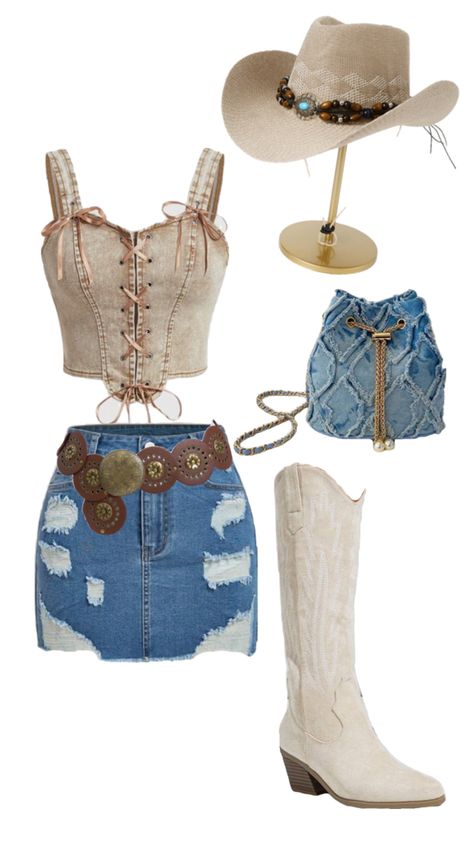 Coastal cowgirl western clothes outfit inspo country festival concert ideas cow girl Outfit Inspo Country, Cowgirl Outfits Halloween, Country Festival Outfit, Cowgirl Halloween Costume, Concert Ideas, Country Festival, Cowgirl Style Outfits, Festival Outfits Women, Western Clothes