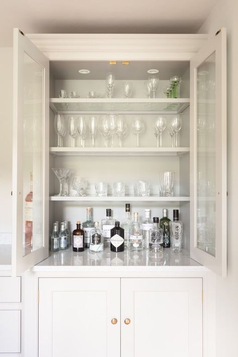 bar cabinet Georgian Farmhouse, Humphrey Munson, Home Bar Cabinet, Living Tv, Home Bar Designs, Kitchen Pantry Cabinets, New Kitchen Cabinets, Ideas Hogar, Cupboard Design