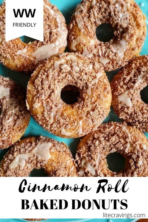 Ww Donuts Weight Watcher Recipes, Weight Watcher Donut Recipe, Ww Donut Recipes, Low Calorie Donut Recipe, Healthish Desserts, Healthy Baked Donuts, Ww Baking, Low Calorie Donuts, Lite Cravings