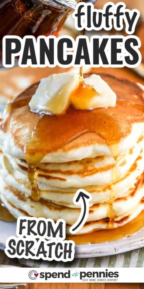 Magnolia Pancake Recipe, Fluffy Pancake Mix Recipe, Pancake Recipe Easy Fluffy, Easy Homemade Pancake Recipe, Best Homemade Pancakes, Recipe Pancakes, Homemade Pancakes Fluffy, Easy Homemade Pancakes, Morning Recipes