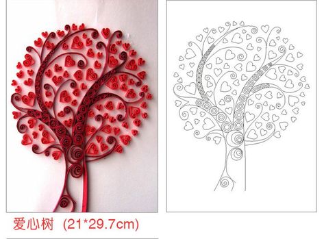 Quilled Tree, Free Quilling Patterns, Free Stencils Printables, Arte Quilling, Paper Quilling For Beginners, Art Quilling, Quilling Christmas, Paper Quilling Patterns, Quilled Paper Art