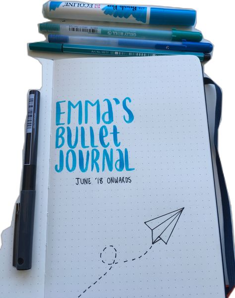 bullet journal first page blue paper airplane!!! First Page Ideas For Journal, Journal 1st Page, Journal 1st Page Ideas, Bullet Journal First Page Ideas, First Page Of Diary Ideas, Journal First Page Ideas, First Page Journal Ideas, Journal First Page, Bullet Journal First Page