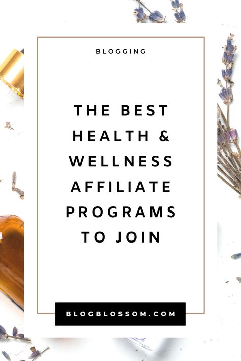 One of the great ways to earn money as a wellness blogger is from affiliate marketingIn this postI go over 25 of the best health and wellness affiliate programs you can join to Fitness Affiliate Programs, Affiliate Marketing Niche, Health Niche Ideas, Wellness Digital Products, Pinterest Marketing Business, Niche Ideas, Money Honey, Affiliate Products, Amazon Affiliate Marketing