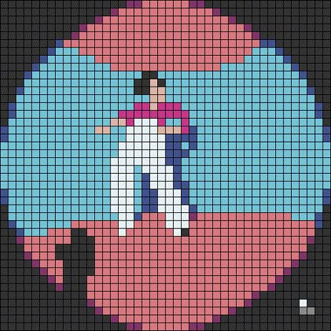 Alpha Pattern Harry Styles, Harry Styles Perler Beads, Album Cover Pixel Art Grid, Alpha Patterns Crochet, Diy Tricot, Modele Pixel Art, Graph Crochet, Diy Perler Bead Crafts, Pixel Crochet