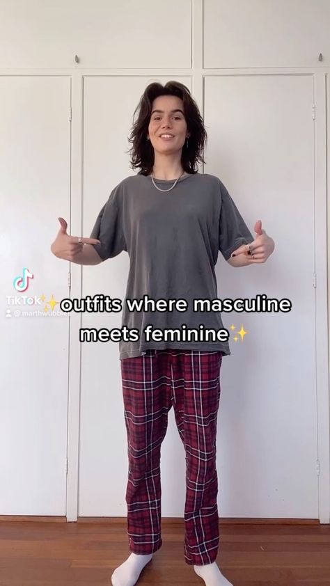 marthwatermelon on Instagram: Wanted to do an outfit video for people that wanna start dressing a lil more masculine :)🤍✨ #outfits #fashion #outfitideas Masculine But Feminine Outfits, Feminine Masculine Outfits, Male Gaze Outfits, Feminine And Masculine Outfits, Masculine And Feminine Outfits, How To Dress More Masculine, Feminine Masculine Style Outfit, Masculine Feminine Outfits, How To Dress Masculine As A Female