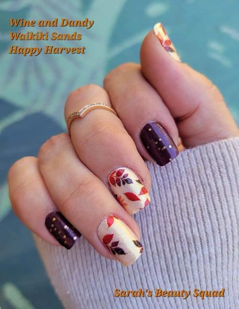 Colorstreet Happy Harvest, Happy Harvest Color Street Combo, Happy Harvest Color Street, Color Street Happy Harvest, Fall Color Street Combos, Color Street Fall Combos, Nail Color Combos, Colour Tip Nails, Happy Harvest