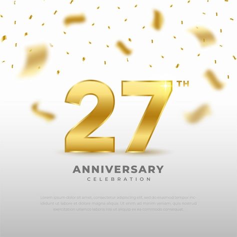 27th Anniversary, Work Anniversary, Anniversary Celebration, Wine Cellar, Gold Glitter, Premium Vector, Cognac, Graphic Resources, White Background