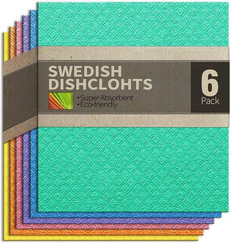 Amazon.com: cce Swedish Dishcloths Cellulose Sponge Cloths for Kitchen, 6 Pack of Eco-Friendly Dish Cloths Kitchen Towels for Washing Dishes, Absorbent Dish Rag Cleaning Cloth (Assorted): Kitchen & Dining Swedish Dishcloths, Swedish Dishes, Dish Rag, Tea Kitchen, Linen Store, Cleaning Dishes, Washing Dishes, Kitchen Dishes, Stylish Kitchen