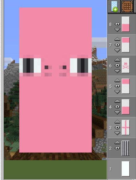 Chicken Banner Minecraft, Pig Banner Minecraft, Minecraft Banner Crafting, Banner Patterns Minecraft, Banner Designs Minecraft, Minecraft Sign, Mc Banner, Banner Patterns, Minecraft Pig