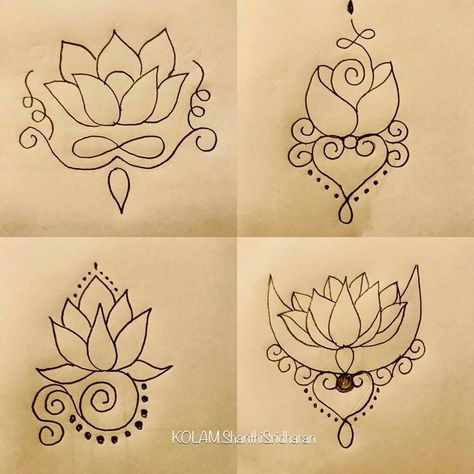 Lotus Doodle, Design Muggulu, Rangoli Drawing, Rangoli Designs Simple Diwali, Rangoli Simple, Rangoli Side Designs, Rangoli Designs Latest, Kerala Mural Painting, Rangoli Patterns