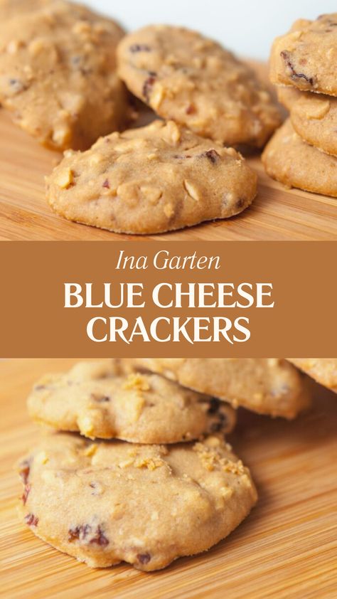 Ina Garten Blue Cheese Crackers Blue Cheese Puffs, Blue Cheese And Walnut Crackers, Blue Cheese Crackers, Blue Cheese Recipes, Barefoot Contessa Recipes, Stilton Cheese, Ina Garten Recipes, Cheese Puffs, Bleu Cheese