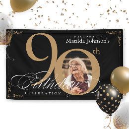 90th Birthday Photo Banners | Zazzle 90 And Fabulous Birthday, 90th Birthday Banner, Elegant Banners, Birthday Photo Banner, Happy Mother Day Quotes, Photo Banner, Mothers Day Quotes, 90th Birthday, Custom Banners