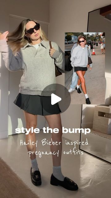 Bootsie on Instagram: "Save these Hailey Bieber inspired maternity outfits to copy all pregnancy long 🎀" Hailey Bieber Maternity, Hailey Bieber Pregnancy Style, Going Out Pregnancy Outfits, Pregnancy Outfits 2024, Hailey Bieber Pregnant, Early Pregnancy Outfits, Pregnant Street Style, Maternity Bodysuit, Hayley Bieber