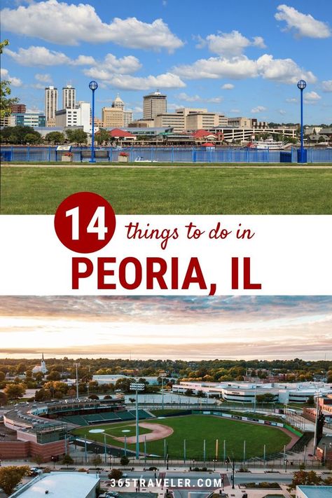 The bustling city of Peoria, IL offers plenty of things to do, from museums and outdoor exhibits to lovely city parks. With family-friendly activities, gardens, nature centers, and more -- Peoria is a town you're sure to love. Here are 14 of the best things to do in Peoria IL that you don't want to miss! Illinois Travel, Peoria Illinois, City Parks, Bustling City, Family Friendly Activities, Nature Center, A Town, Park City, Travel Experience