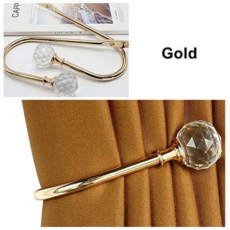 Drapery Holdbacks, Curtain Tie Back Hooks, Country Curtains, Curtain Tie Backs, Curtain Decor, Gold Price, Curtain Hooks, Interior Home, Binders