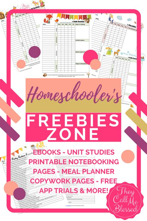 Homeschool Freebies Zone Free ebooks | Free unit studies | Free homeschool printables | Free meal planner | Free blog blueprint | Free blogging tutorial | Free homeschool lapbook | Free homeschool notebooking pages | Free homeschool apps trial | Free online unit studies | Free printable planner | Free preschool curricilum | Free homeschool music course | Free homeschool art course | Free homeschool resources | Free homeschool ebook Homeschool Apps, Free Homeschool Curriculum, Free Homeschool Resources, Free Homeschool Printables, Homeschool Music, Homeschool Freebies, Homeschool Education, Homeschool Inspiration, Homeschool Encouragement