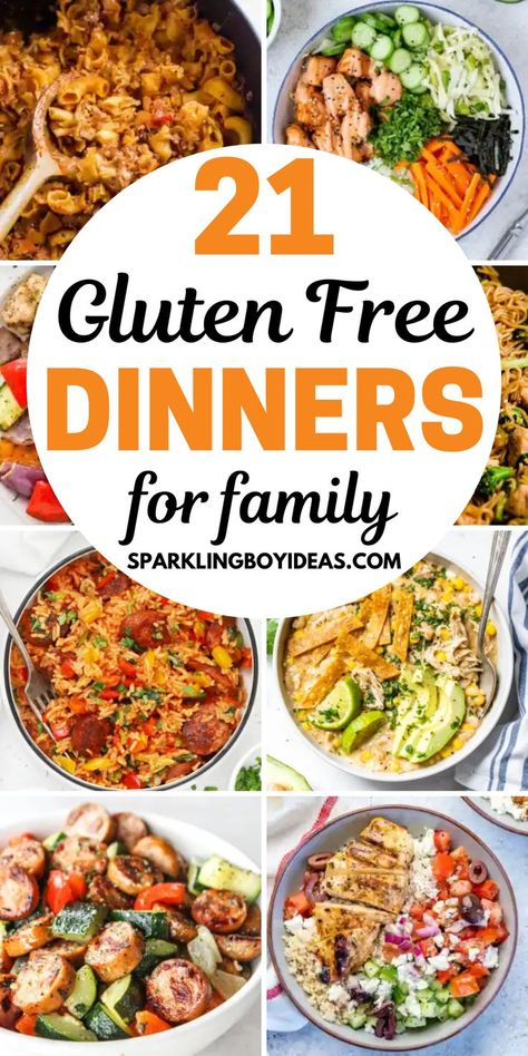 Easy Healthy Weeknight Dinners, Gluten Free Dinner Ideas, Healthy Gluten Free Dinner Recipes, Easy Gluten Free Dinner, Gluten Free Dinners, Gluten Free Dairy Free Dinner, Gluten Free Dinner Recipes, Dinner Ideas For Family, Easy Weeknight Dinners Healthy