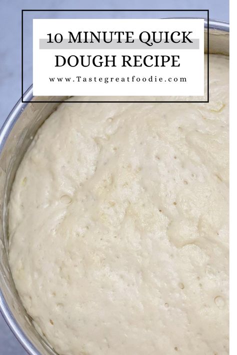 10 minute Quick-dough recipe Easy Bread Dough Recipe Simple, Bread Dough Recipe Easy, Dough Enhancer Recipe, How To Make Dough Without Yeast, All Purpose Dough Recipe, Universal Dough Recipe, Quick Dough Recipe, Easy Sweet Dough Recipe, Miracle Dough Recipe