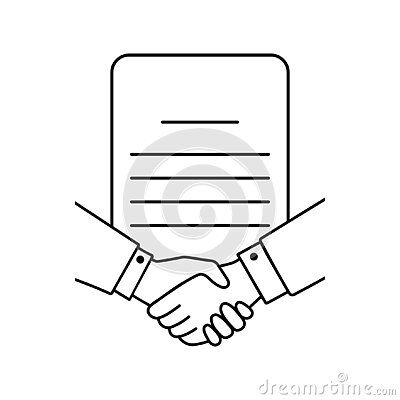 business-contract-line-vector-icon-handshake-illustration-sign-partners-symbol-document-logo-deal-mark-can-be-used-web-mobile Handshake Illustration, Document Logo, Business Contract, Signed Contract, Easy Drawing, Vector Icons, Easy Drawings, Marketing, Signs