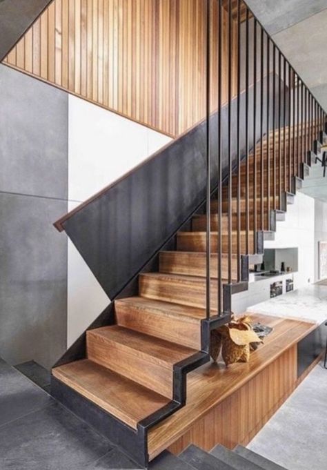 Kitchen Under Stairs, Bedroom Architecture, Stairs In Kitchen, Stairs Design Interior, Minimal Interior Design, Screen House, Stairs Design Modern, Home Stairs Design, Modern Stairs