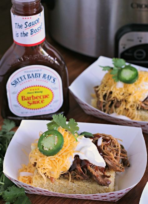 Sweet Baby Ray’s Pulled Pork Chow Down | The Magical Slow Cooker Sweet Baby Rays Pulled Pork, Pulled Pork Shoulder, Crockpot Ravioli, Sweet Baby Rays, Pulled Pork Recipe Slow Cooker, Magical Slow Cooker, Baby Ray, Sweet Baby Ray, Slow Cooker Dinner Recipes