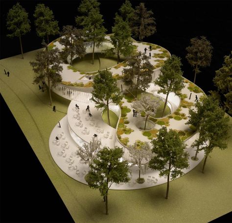 WORKac + balmori associates - sylvan theater - washington, usa Koshino House, Mall Design, Landscape Model, Landscape Design Plans, Landscape Architecture Design, Landscaping Supplies, Sopot, Landscape Plans, Parking Design