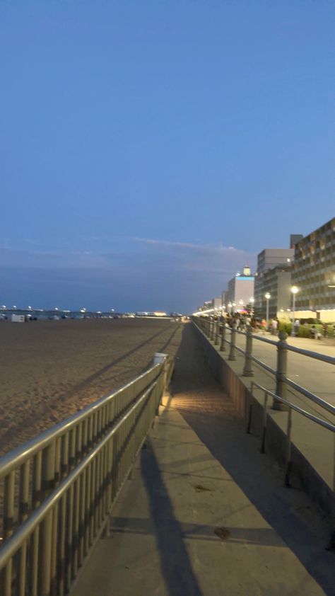 virginia beach boardwalk at night #beach #aesthetic #summer #summervibes #virginiabeach #virginia #background #wallpaper Virginia Summer Aesthetic, Beach At Night Aesthetic, Summer Boardwalk Aesthetic, Senior Week Beach, Boardwalk Pictures, Night Beach Aesthetic, Boardwalk Aesthetic Night, Boardwalk Aesthetic, Virginia Aesthetic